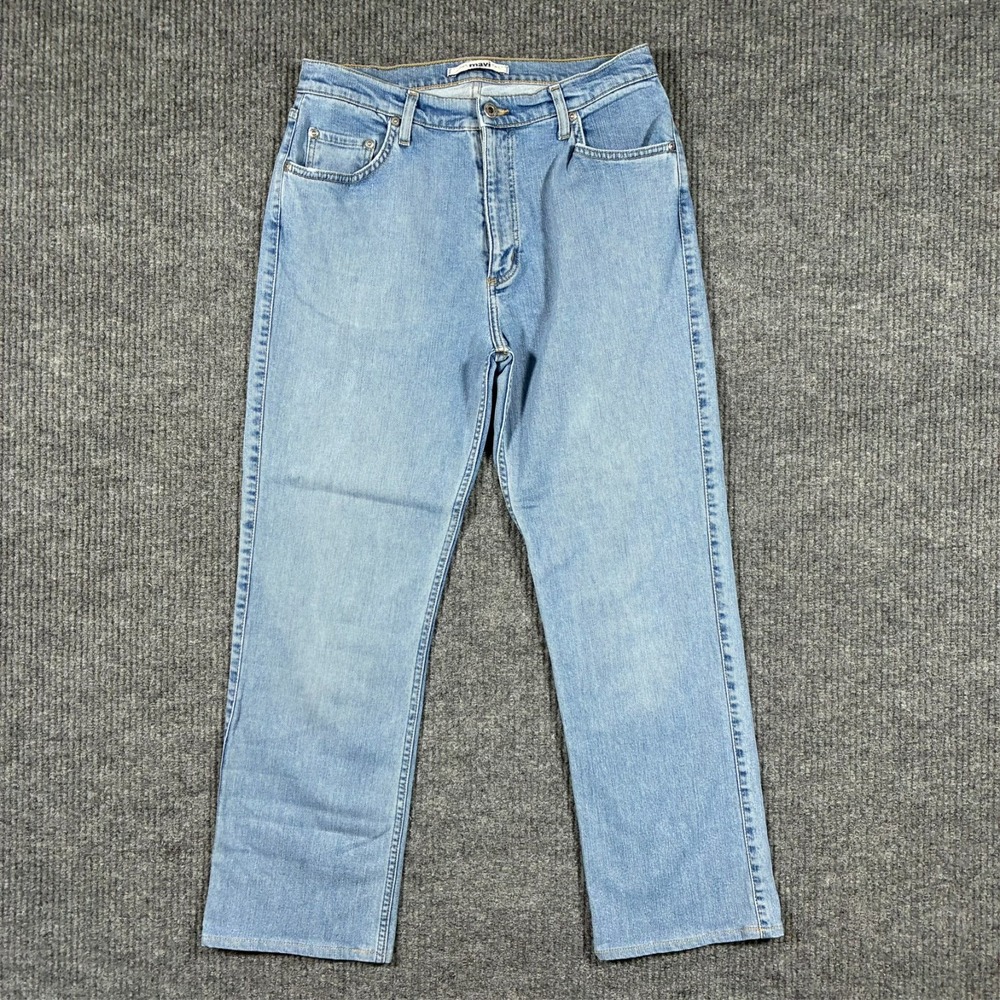 Mavi Mens Straight Leg Jeans Size 32x32 Light Wash Denim Stretch Mid Rise‎